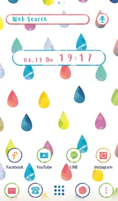 Colorful Raindrops Theme android App screenshot 0